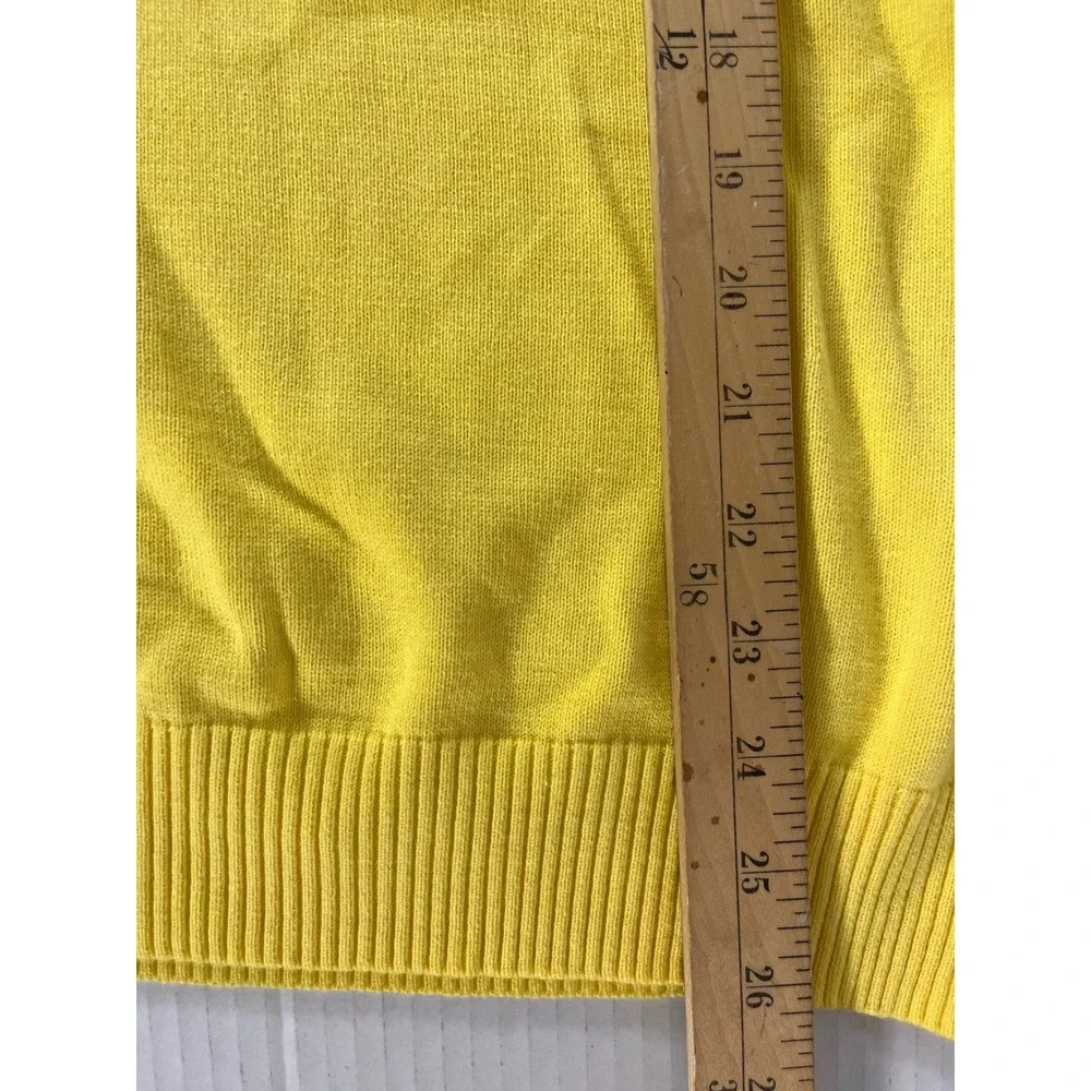 Jack Nicklaus Sweater Mens Medium Yellow V-Neck Golden Bear Golf Knit NWT